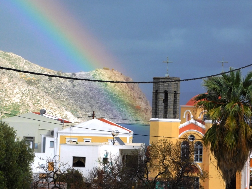 rainbow pedi with st george church